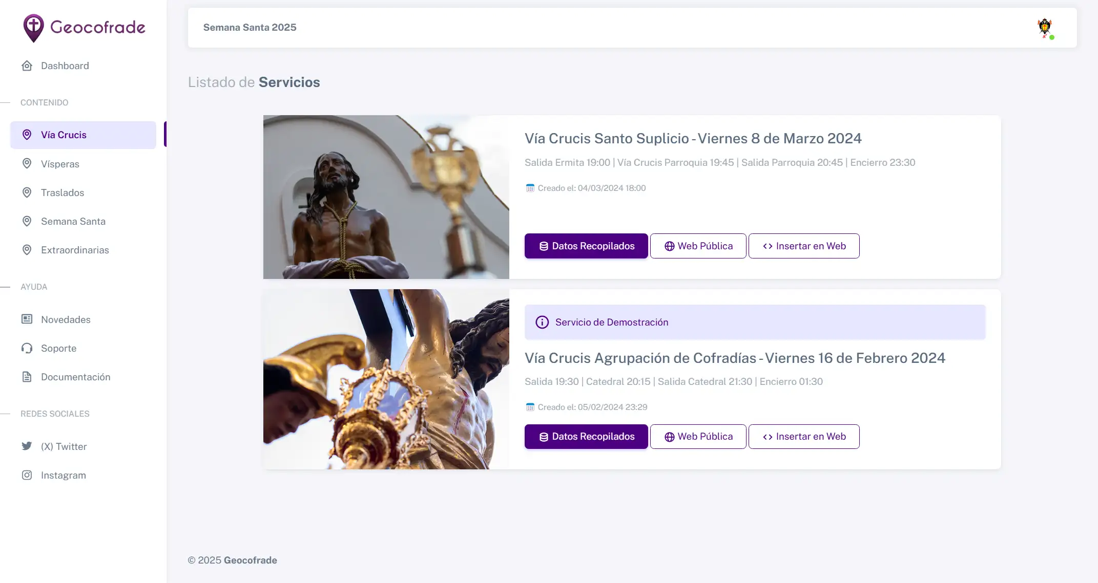 Panel de Control - Pantalla 2